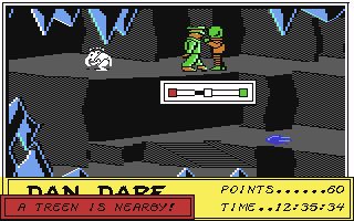 Another screenshot from the first Dan Dare C64 game