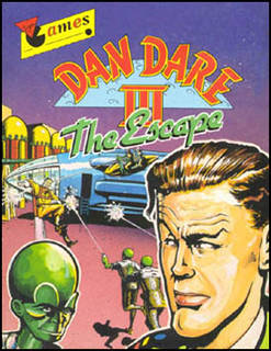The box lid from the "Dan Dare III - The Escape" C64 game