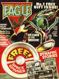 The first issue of the new Eagle from March 27, 1982 - Click here to go to my Dan Dare "Jigsaw Number 5" page (Java Applet powered)