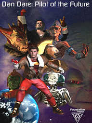 Foundation Imaging's advertising poster for the TV series - Click here to go to my Dan Dare "Puzzle Number 2" page (Java Applet powered)